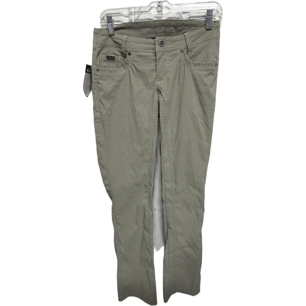 KÜHL Kliffside Jean Women Size 2 Reg Duralux Softshell Hiking Pants Taupe UPF 50